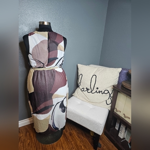 NWT city chic brown and white faux wrap dress size 16W - Picture 5 of 7